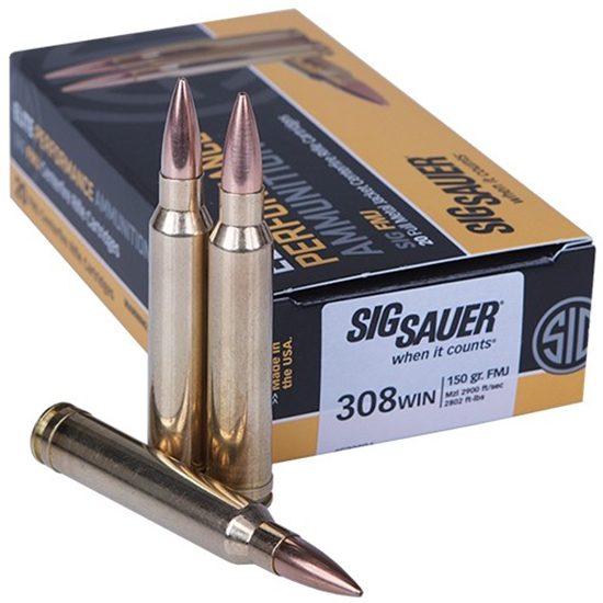 SIG AMMO 308WIN 150GR ELITE BALL FMJ 20/10 - Ammunition